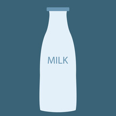 Simple vector illustration bottle of milk