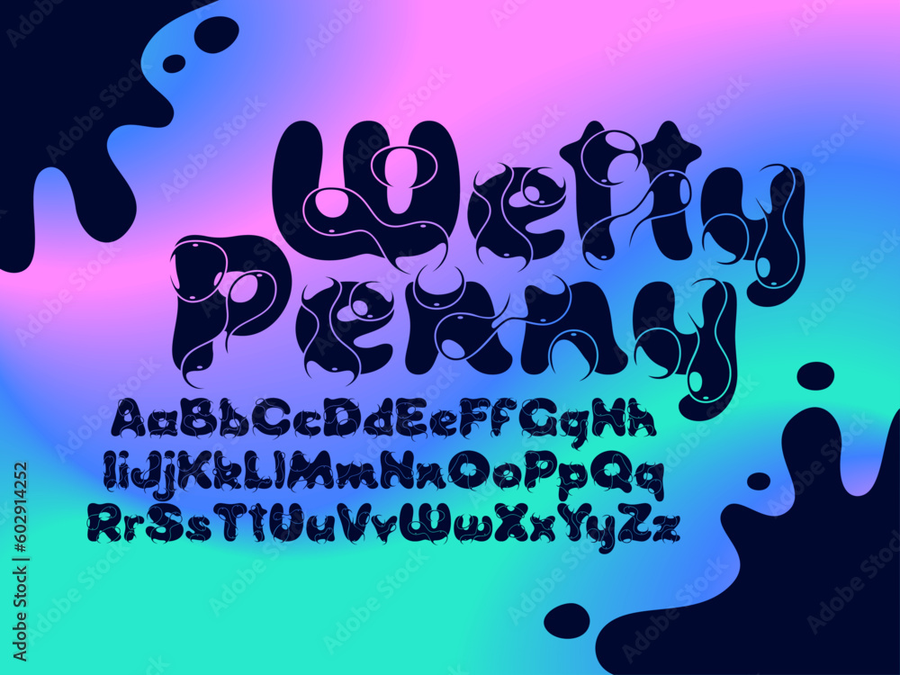 Poster vector font set 