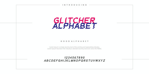 abstract alphabet fonts. Typography technology, electronic, movie, digital, music, future, logo creative font. vector illustration