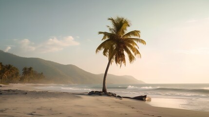 Coconut Tree on the Beach