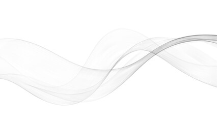 Transparent wavy lines on a white background.Abstract waves background.