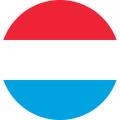 round luxembourgian national flag of Luxembourg, Europe