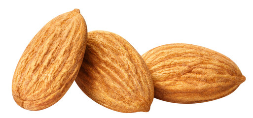 Delicious almonds cut out