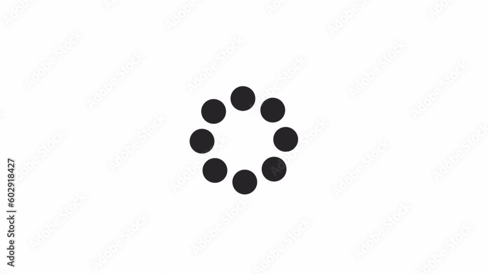 Poster animated bw buffer icon. slow internet. black white thin line icon 4k video footage for web design. 