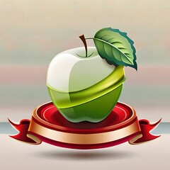 green apple in a glass