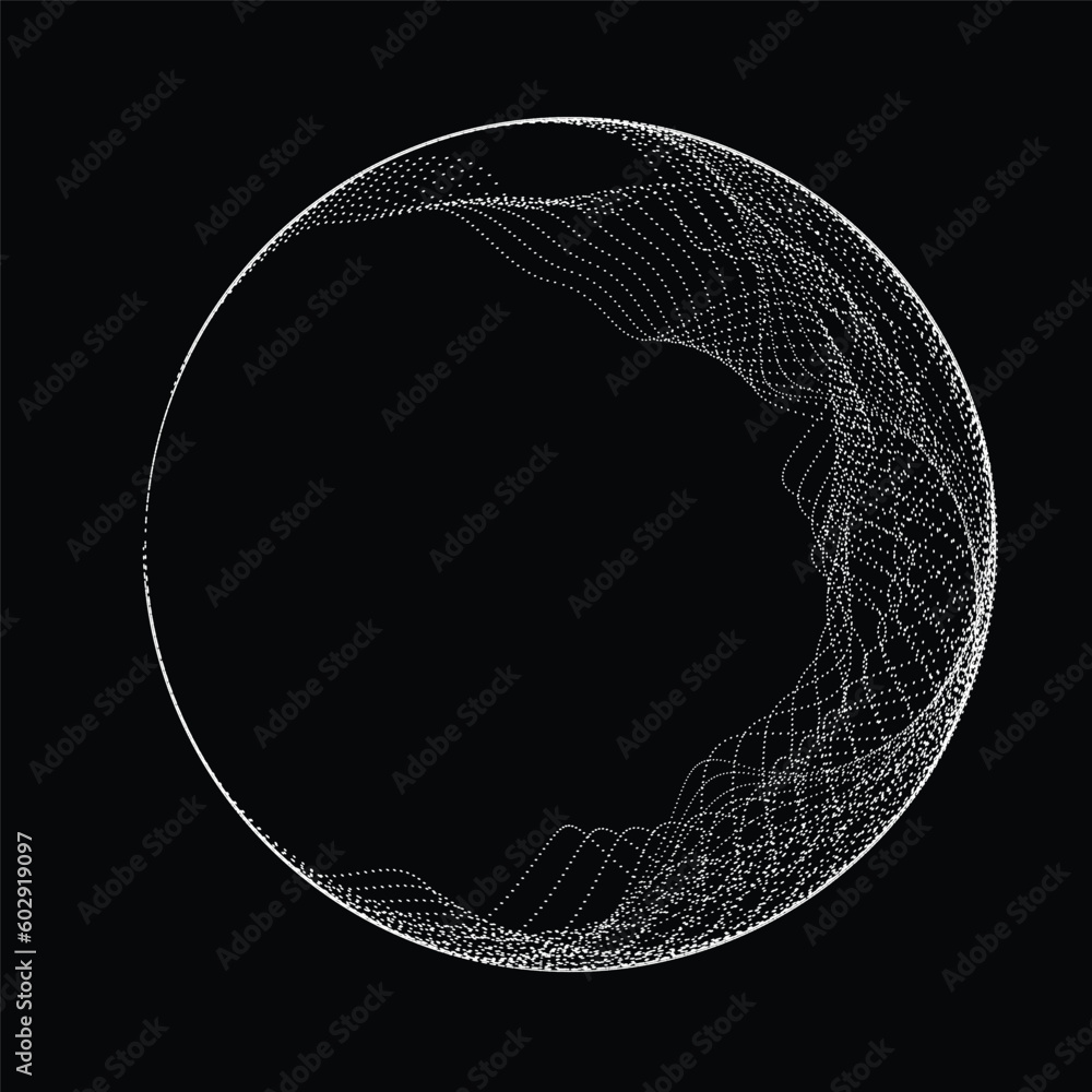 Poster abstract oval lines background with geometric circles . vector rotating ellipse line design . poster