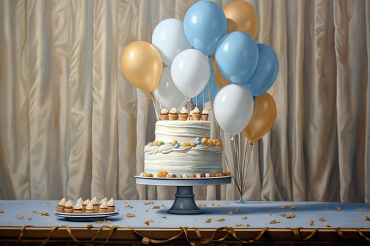 Ai generated image as painting of nice cake