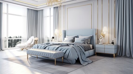 Luxury bedroom made with generative ai