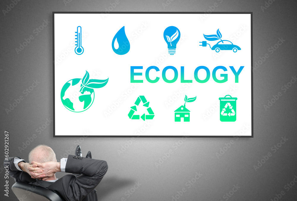 Canvas Prints businessman looking at ecology concept