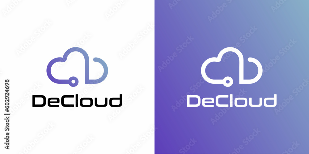 Wall mural cloud d logo design vector eps10.