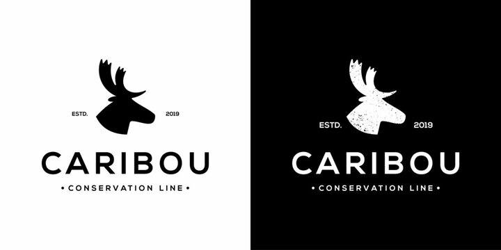 caribou, moose logo design vector EPS10