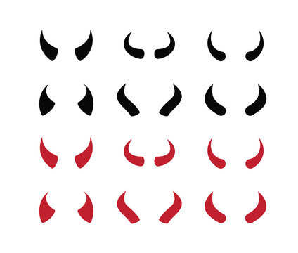 devil horn silhouette, devil horn vector stock