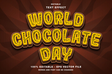 World Chocolate Day 3D Editable Text Effect