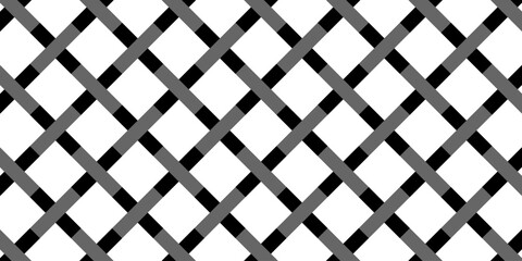 Black and white geometric wicker ornament. Abstract wicker background. Modern stylish abstract texture.