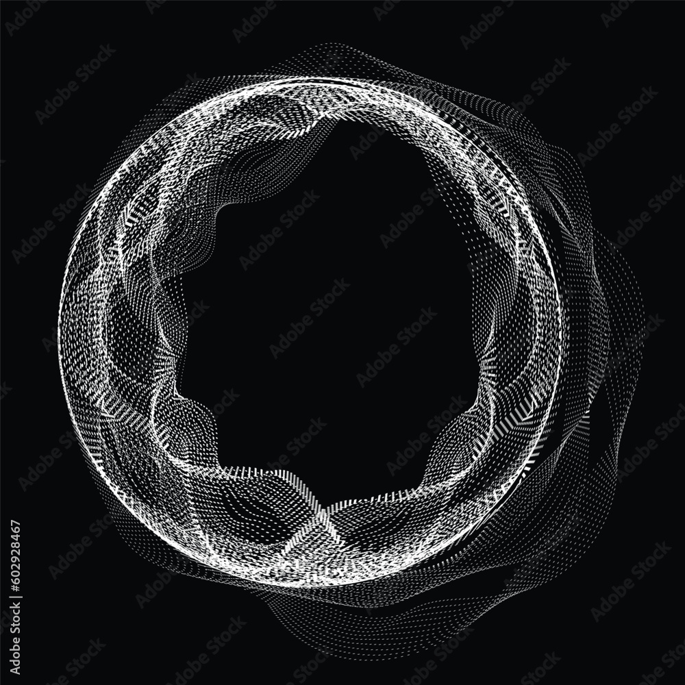 Poster abstract oval lines background with geometric circles . vector rotating ellipse line design . poster