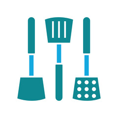 spatula, icon, color, vector, illustration, design, logo, template, flat, collection
