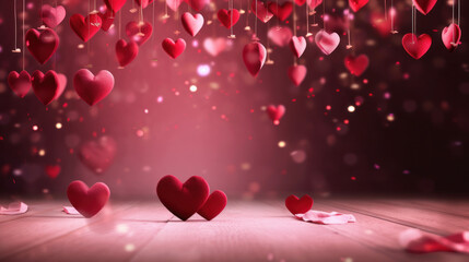 Eternal Love: A Dreamy Valentine's Day Background. Generative AI
