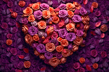 Arrange the hearts in the shape of roses - AI created