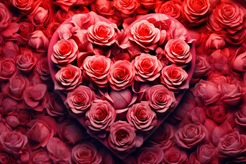 Arrange the hearts in the shape of roses - AI created