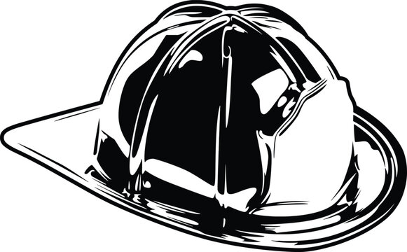 firefighter helmet vector