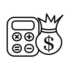 calculator ,icon, vector, illustration, design, template, flat, style