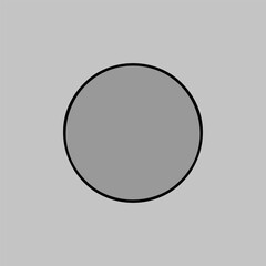 Full or New Moon vector grayscale icon