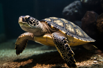 Majestic Turtle in Nature's Splendor, Generative Ai