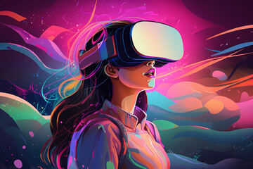 Colorful Virtual Reality: A Digital Journey, Generative Ai