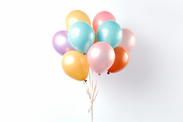 Colorful balloons in the sky by generative AI.