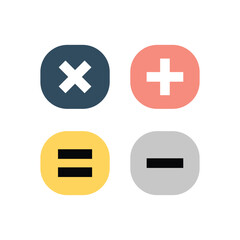 calculator ,icon, color, vector, illustration, design, template, flat, style