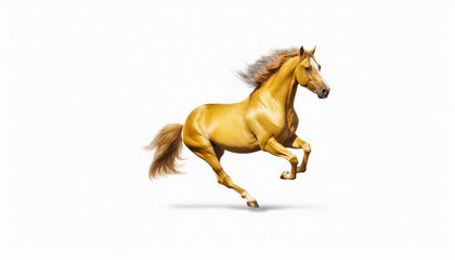 Fototapeta na wymiar Gorgeously majestic beautiful Horse, Golden Horse, Strong horse