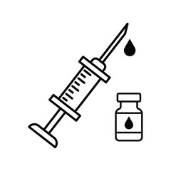 syringe, icon, vector, illustration, design, template, flat, style