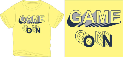 game on t shirt graphic design vector illustration digital file