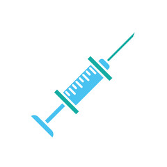 syringe, icon, color, vector, illustration, design, template, flat, style