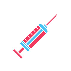 syringe, icon, color, vector, illustration, design, template, flat, style