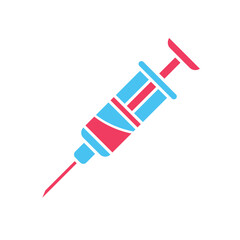 syringe, icon, color, vector, illustration, design, template, flat, style