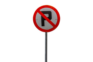 Parking prohibition sign for traffic control signs