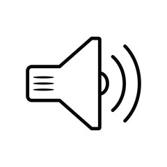 speaker, icon, vector, illustration, design, template, flat, style