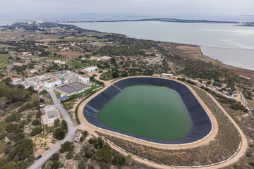 irrigation pond, Sant Francesc Xavier treatment plant, Formentera, Pitiusas Islands, Balearic...