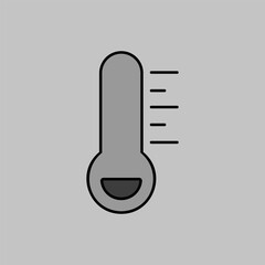 Thermometer frost cold vector icon. Weather sign