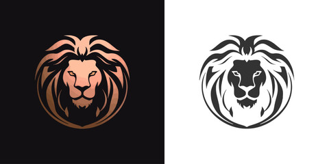 Lion head icon. Vector illustration.