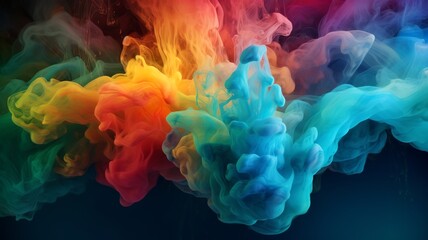 Fototapeta premium a cool and colorful paint splatter picture