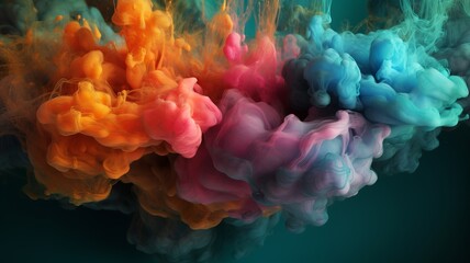 Fototapeta premium a cool and colorful paint splatter picture