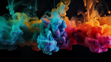 Fototapeta premium a cool and colorful paint splatter picture