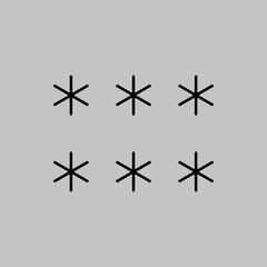 Snowflakes vector isolated flat icon. Weather sign