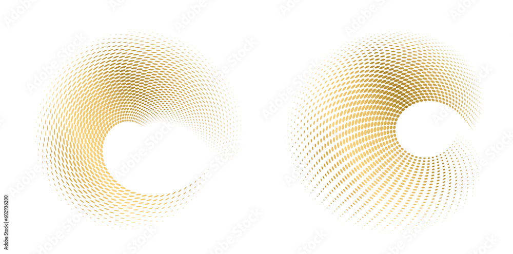 Poster set design element circle. isolated bold vector colors golden ring from. abstract glow wavy stripes 