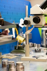 workplace for coin metal press form preparation