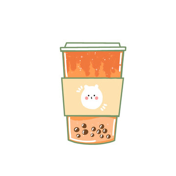coffee cup with a boba
