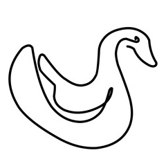 Swan Continuous Line Drawing 
