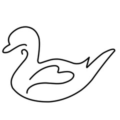 Fototapeta na wymiar Swan Continuous Line Drawing 